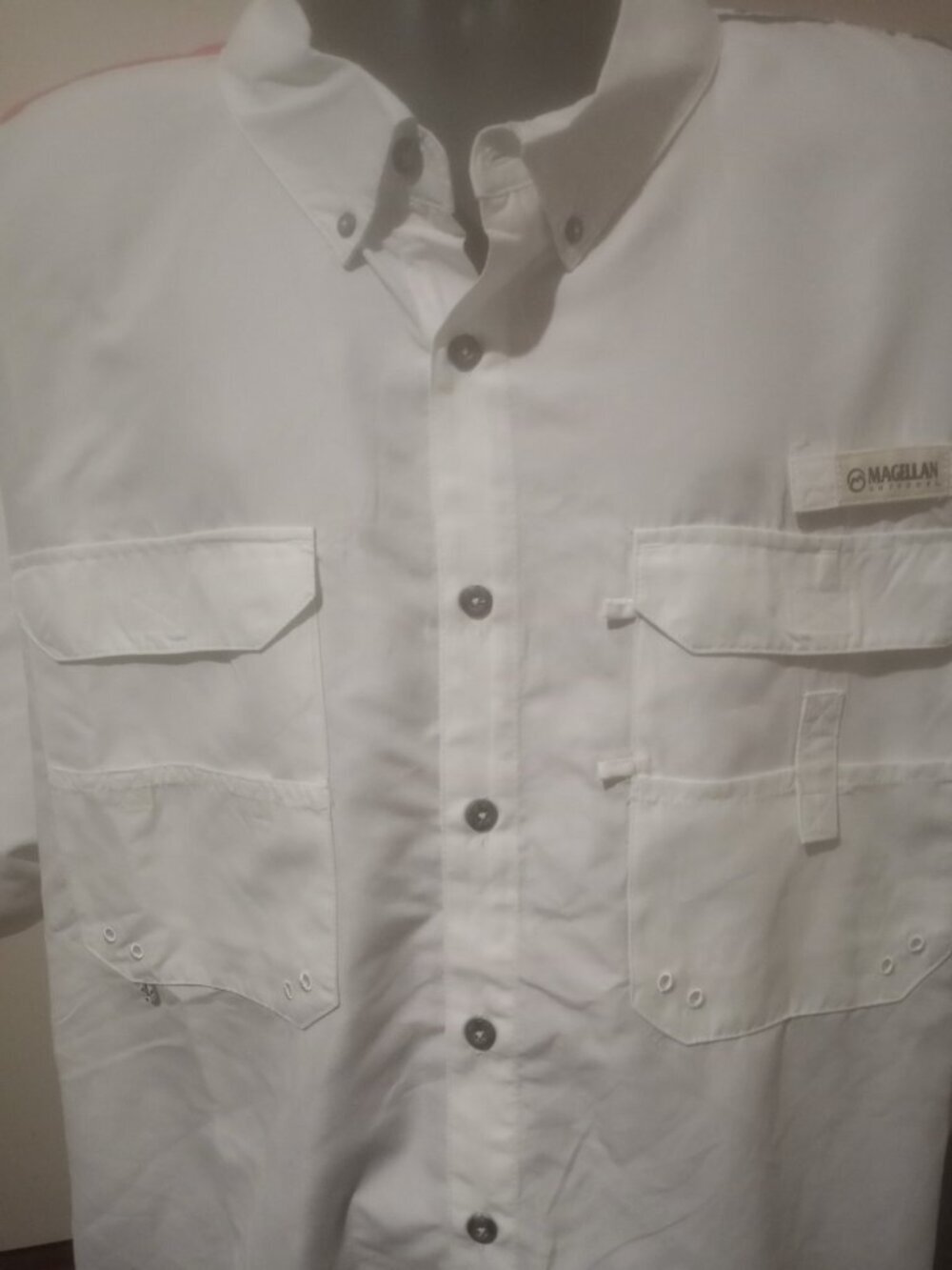 Magellan Outdoors Men's Shirt Lake Fork Americana Flag Relaxed Fit Fish Gear 3XL - Picture 6 of 13
